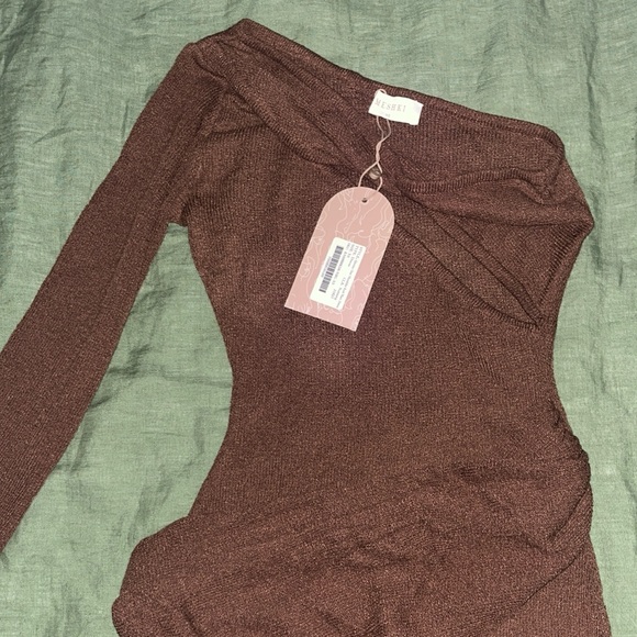 Meshki Alexius One Shoulder Knit Maxi Dress - Picture 4 of 6